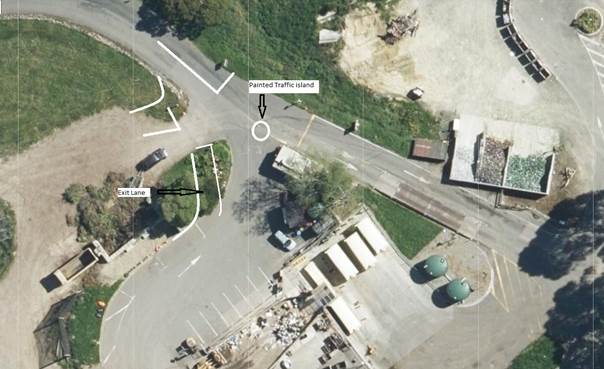 Aerial view of a road intersection

Description automatically generated