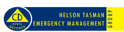A blue sign with yellow text

Description automatically generated