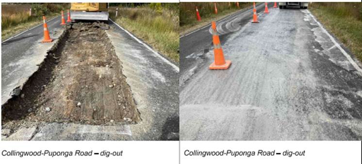 A collage of a road construction

Description automatically generated