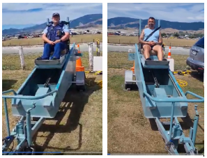 A collage of two men on a trailer

Description automatically generated