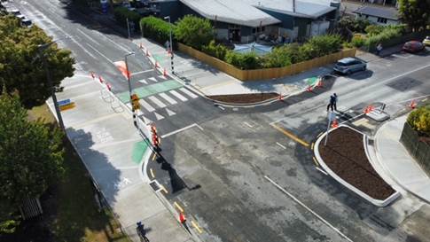 An aerial view of a street

Description automatically generated