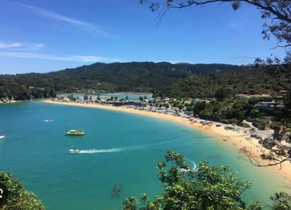 A beach with boats and trees

Description automatically generated