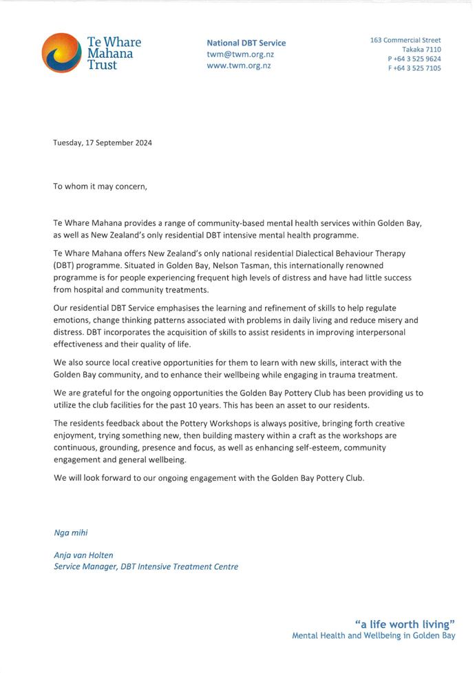 A letter of a business

AI-generated content may be incorrect.