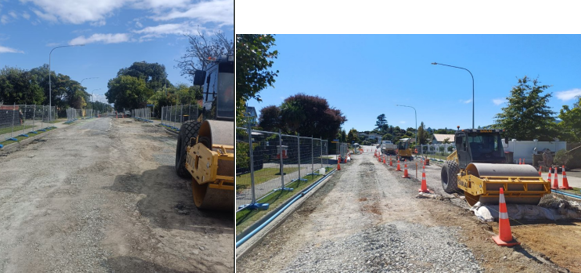 A road with a roller and a fence

AI-generated content may be incorrect.