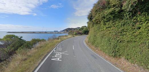 A road with trees and water in the background

AI-generated content may be incorrect.
