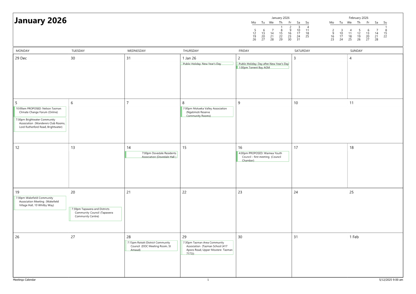 A calendar with green labels

AI-generated content may be incorrect.
