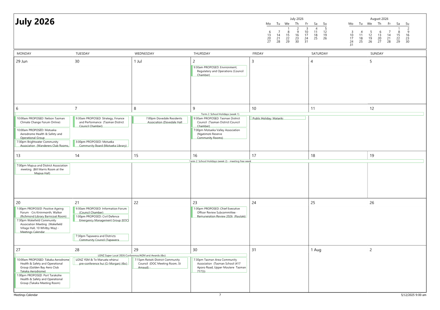 A white calendar with green text

AI-generated content may be incorrect.